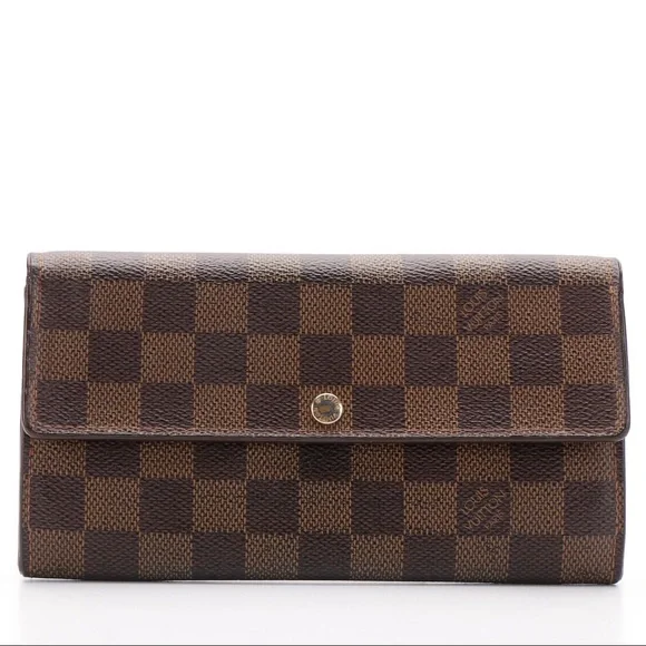 Louis Vuitton Damier Ebene Leather Sarah Wallet - Picture 1 of 5